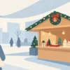 クリスマスマーケットを訪れる場面のイメージ